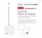 WIFI 3G 4G Iphone Cell Phone Accessories HDMI Cable 3 Port For IPhone 7 / 7s / 6