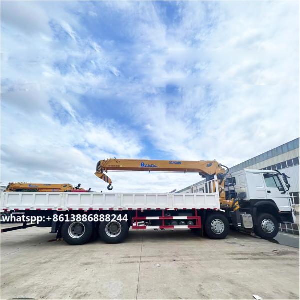 HOWO 8*4 Cargo Truck Mounted 16 Tons Crane Crane Mounted Truck Lifting Truck