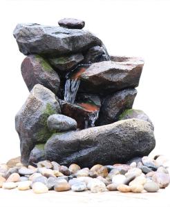Wholesale Outdoor Rock Water Fountains , Stone Waterfall Fountain With Cement Material from china suppliers
