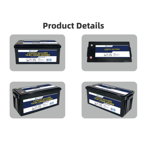 Low Self-Discharge Rate Free Maintenance Bluetooth Lithium Battery 12V 330Ah For Caravan