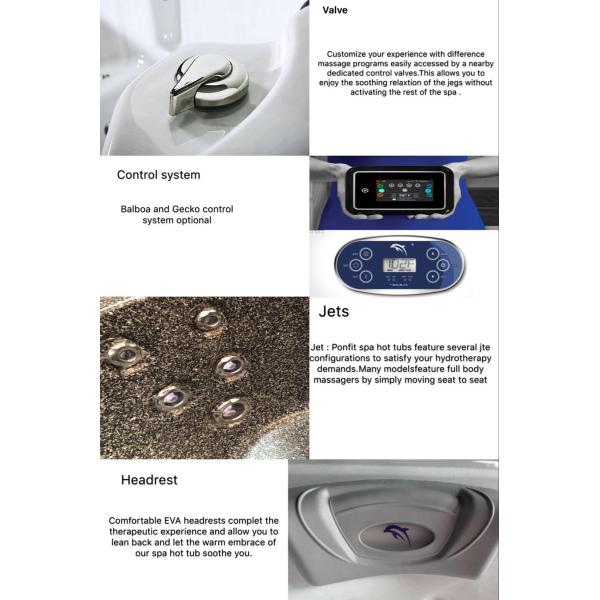 86 Jets Hydrotherapy Hot Tub , Outdoor Massage Free Standing Hot Tub