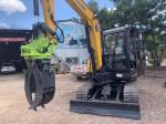 Excavator Rotating Hydraulic Log Grapple For Wood Rock Stone