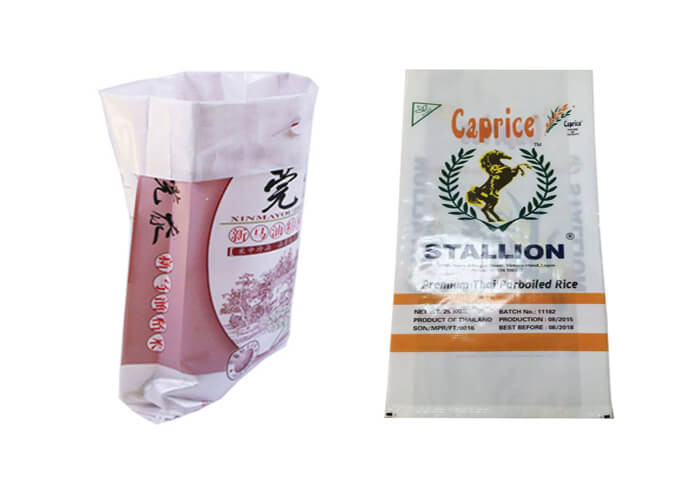 100% Recyclable BOPP Laminated PP Woven Bags 10KG Side Gusset