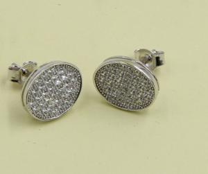 Wholesale 2-5g Oval 925 Silver Cubic Zirconia Stud Earrings For Jewelry Making Cubic Zirconia Stud Earrings Sterling Silver Cute from china suppliers