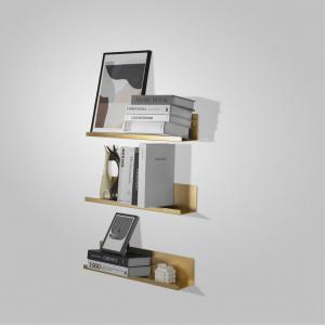 Wholesale OEM Customized Aluminum Book Wall Shelf Decorative Black Metal Floating Shelves from china suppliers
