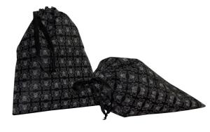 Wholesale Black Eyelet Reusable Carrier Bags Non Woven Fabric Offerset Full Version Printing Laundry bag from china suppliers