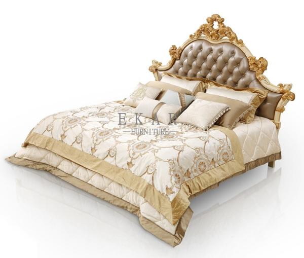 Bed neo classical bedroom sets antique Bedroom furniture Kingbed Solid wood Bed