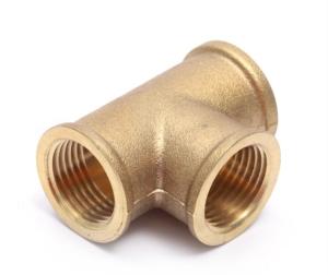 Wholesale 1/4 Inch 1/2&quot; 3/4 Brass Pipe Fittings Female Hexagon Head Forged 3 Way Equal Reduced Tee from china suppliers