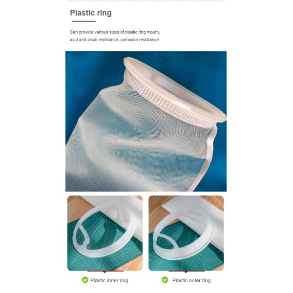 Food Grade Monofilament 50 100 150 200 Micron pp Pe Polyester Nylon Mesh Aquarium Water Liquid Filter Bag/filter Sock for Filter