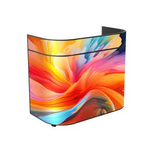 Wholesale Cabinet table display Elliptical edge Curved led display table from china suppliers
