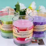 Soy Wax Glass Jar Scented Candle Luxury Aromatherapy Candle In Transparent Glass