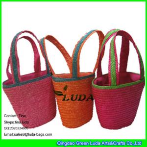 Wholesale LUDA small kids beach handbag fashion wheat straw beach bag 2012 from china suppliers