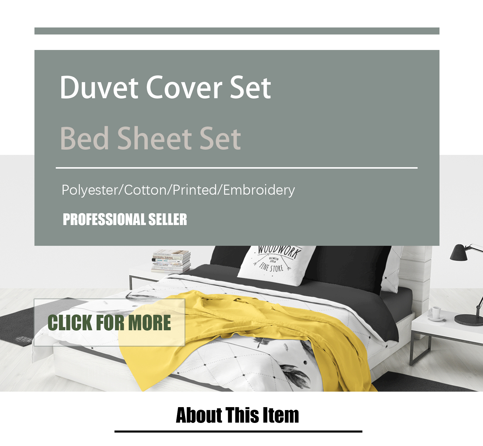 King Size Microfiber Bedding Set with 30 Degree Washing Temperature and 40 Fabric Count