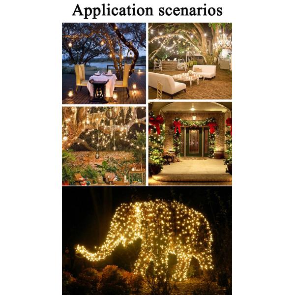 Battery Powered Solar Powered Outdoor String Lights Decorations Waterproof Lamp