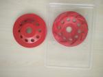 Metal Bond 125mm Diamond Swirl Cup Wheel 9 Nos Teeth For Stone / Concrete