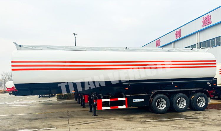 3 Axle 45000 Liters Semi Trailer Fuel Tank Diesel Fuel Tanker Trailer Oil Petrol Tanker