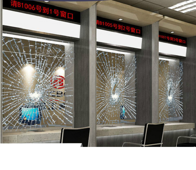 Building Safety Bulletproof Tempered Glass Laminated Rough Edges Polished
