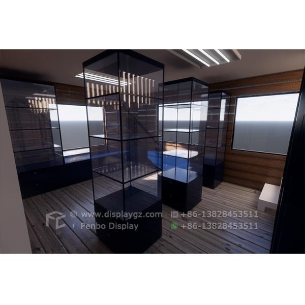 Monomer Design Blue Smoke Shop Furniture 10mm Tempered Glass
