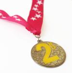 Dia 50mm Metal Sports Medal Round Custom Gymnastics Medals Glitter Color Epoxy