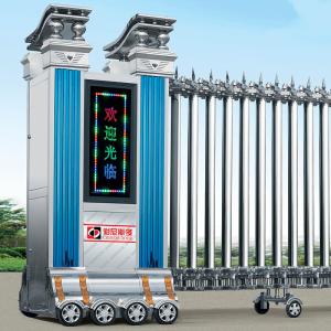 Wholesale Automatic Farm Retractable Electric Gate Accordion Mian Gate For Villa from china suppliers