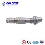 8 Pin Waterproof Circular Connectors Chrome Plated Brass