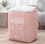 White Kids Baby Cotton Canvas Fabric Storage Bin Dirty Cloth Toys Collecting