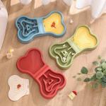 Bone-Shaped Slow Feeder Dog Bowl | Anti-Slip Pet Puzzle Bowl for Healthy Eating