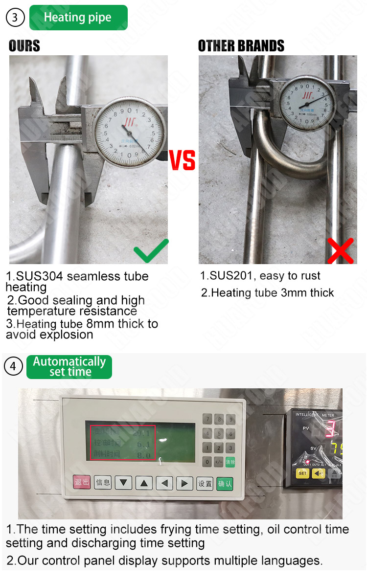 Small Continuous High Pressure Deep Fryer Electric Hot Air Fryer