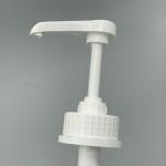 Food Safe Plastic White 43mm Bottle Pump Dispenser For Syrup