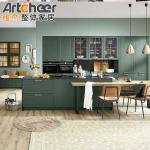 Green and Red Kitchen Cabinet Islands with Seating Modern Wooden Kitchen