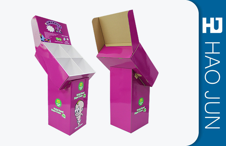 Glossy Black Custom Cardboard Display Stands Cardboard Dump Bins OEM ODM Service