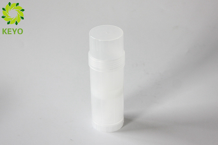 Clear PP Plastic Empty Stick Deodorant Containers Round Shape Capacity 60g