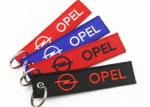 Double Side Embroidery Fabric Keychain Customized Logo And Word