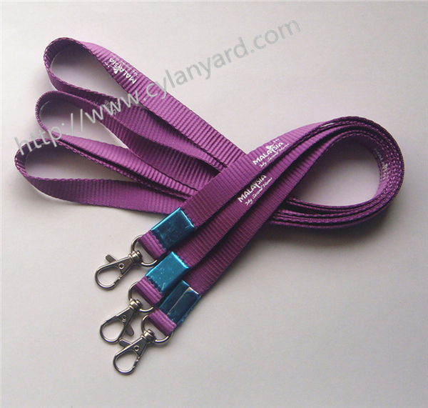 printed logo polyester badge lanyards