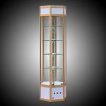 Generous Rotary Acrylic Display Showcase Mobile Lighting 53 * 53 * 100 Size