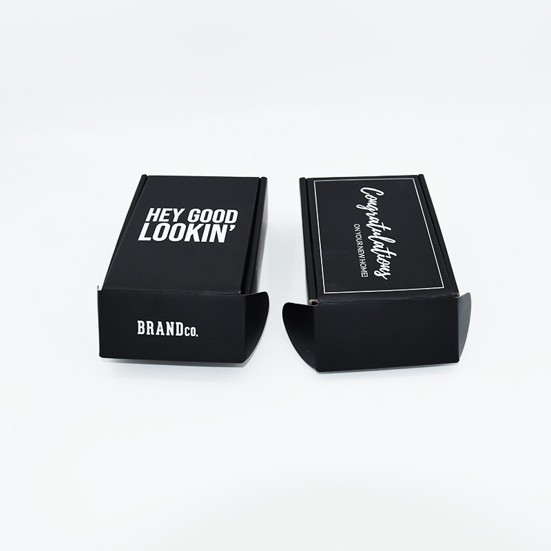 Black Small 3 Ply Corrugated Mailer Boxes For Shipping Packaging Craft Gifts