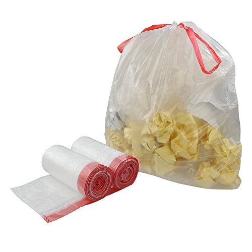 Custom Made Drawstring Garbage Bags Transparent Color With Tie String