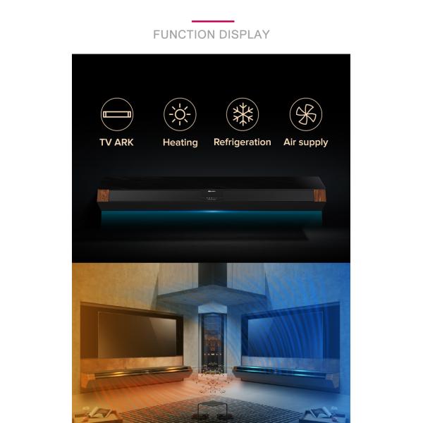Modern Wooded TV Table Cabinet with Multi-function Electric LED Touch Air Conditioner