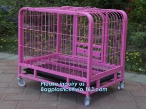 Wholesale customized portable stainless steel aluminum metal folding big dog cage, dog kennels cages large outdoor durable dog hou from china suppliers
