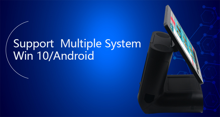 15/15.6 Inch Dual Display POS Machine with 10 Point Touch Panel and Intel Core i3 CPU