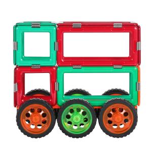 Wholesale Kids Magnetic Tiles Vehicles Double Decker Sightseeing Bus Magnetic Building Blocks from china suppliers
