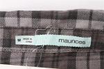 Slim fit grey Ladies Casual Plaid Shirts 56% Cotton 44% Polyester