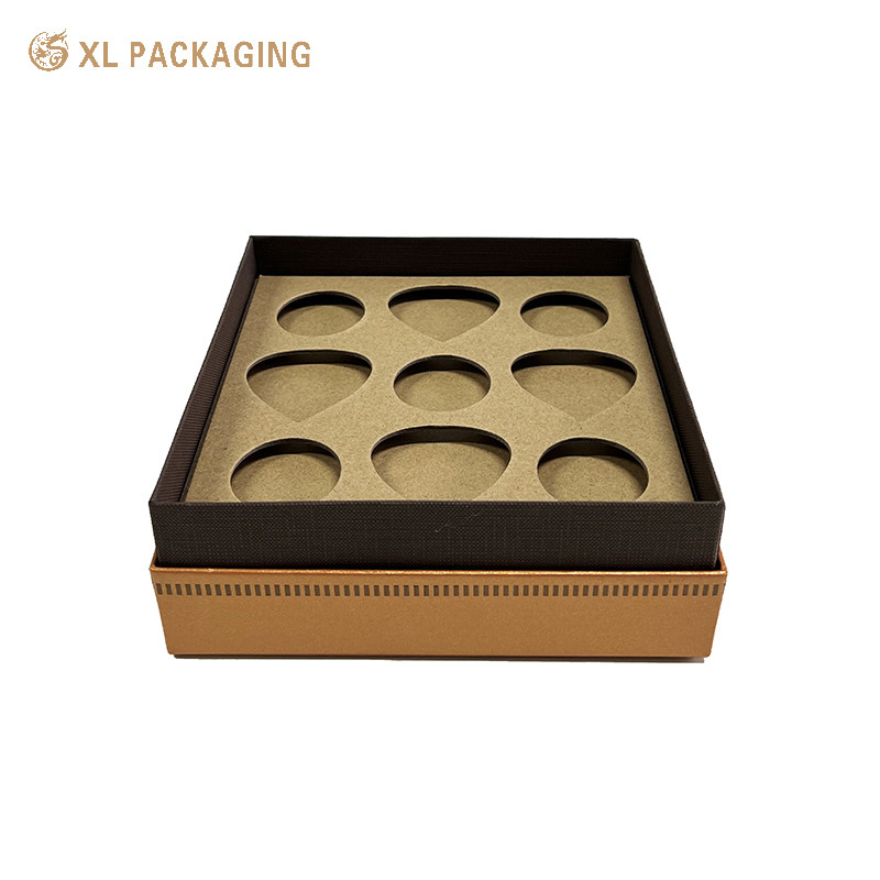 Luxury Chocolate Candy Packaging Lid Bottom Box Honeycomb Paper Christmas Gift Packing