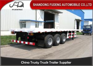 Wholesale White 3 Axles 40/45 Feet Flatbed Container Trailer With 12 Units THT Lock from china suppliers