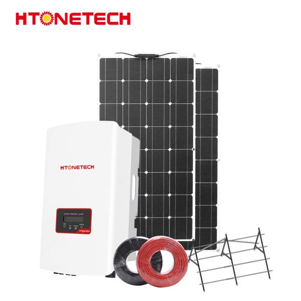 Htonetech Solar Panel On Grid System Single Phase / Three Phase Inverter