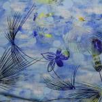 Digital Polyester Cotton Fabrics Home Textile 100% Ramie Rayon Floral Printed