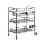 Hospital Surgical Instrument Trolley 840mm Stainless Steel Dressing Trolley 3