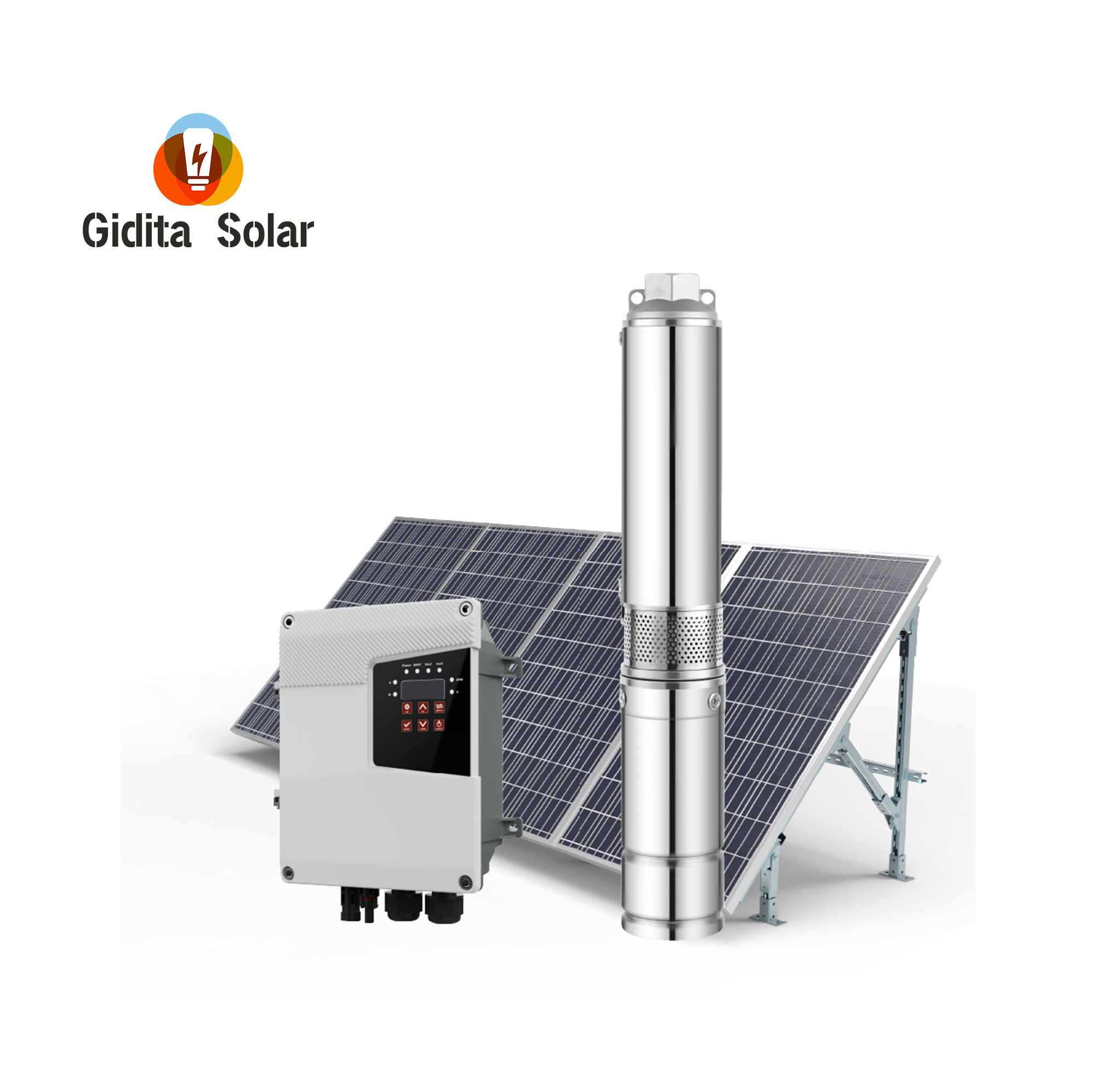 3.8m3/h Max. Flow Solar Well Water Pump with 200V Open Circuit Voltage and 1.5Hp Power