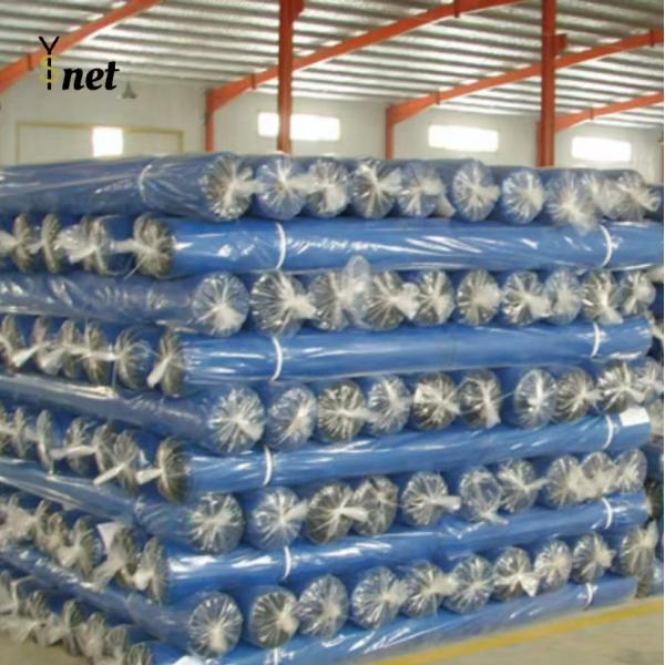 HDPE / PE / Nylon / Plastic Fireproof Mesh Netting Dust Proof Blue Debris Netting
