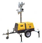 4 x 1000 Watt Gasoline Or Diesel Trailer Mounted Light Towers Elevating Height